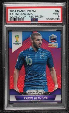 2014 Panini Prizm World Cup - [Base] - Red Prizm #82 - Karim Benzema /149 [PSA 9 MINT]