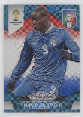 2014 Panini Prizm World Cup - [Base] - Red White & Blue Power Plaid Prizm #132 - Mario Balotelli