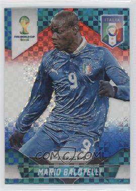 2014 Panini Prizm World Cup - [Base] - Red White & Blue Power Plaid Prizm #132 - Mario Balotelli