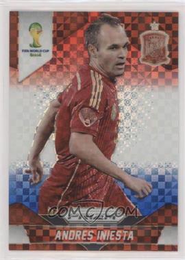 2014 Panini Prizm World Cup - [Base] - Red White & Blue Power Plaid Prizm #177 - Andres Iniesta