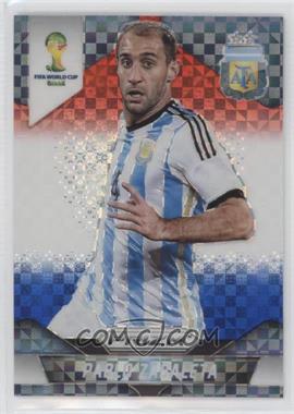 2014 Panini Prizm World Cup - [Base] - Red White & Blue Power Plaid Prizm #7 - Pablo Zabaleta