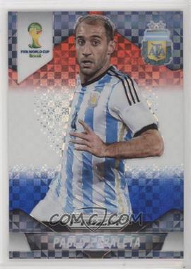 2014 Panini Prizm World Cup - [Base] - Red White & Blue Power Plaid Prizm #7 - Pablo Zabaleta