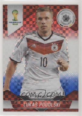 2014 Panini Prizm World Cup - [Base] - Red White & Blue Power Plaid Prizm #92 - Lukas Podolski