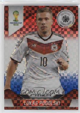 2014 Panini Prizm World Cup - [Base] - Red White & Blue Power Plaid Prizm #92 - Lukas Podolski