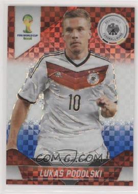 2014 Panini Prizm World Cup - [Base] - Red White & Blue Power Plaid Prizm #92 - Lukas Podolski