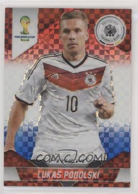 2014 Panini Prizm World Cup - [Base] - Red White & Blue Power Plaid Prizm #92 - Lukas Podolski