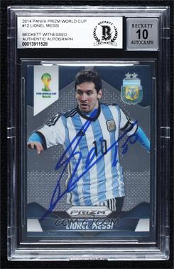 2014 Panini Prizm World Cup - [Base] #12 - Lionel Messi [BAS BGS Authentic]