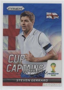 2014 Panini Prizm World Cup - Cup Captains - Blue & Red Wave Prizm #27 - Steven Gerrard