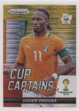 2014 Panini Prizm World Cup - Cup Captains - Yellow & Red Pulsar Prizm #7 - Didier Drogba