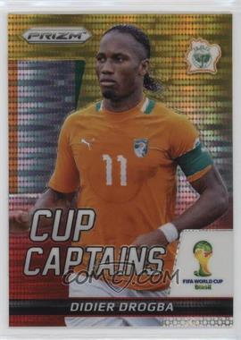 2014 Panini Prizm World Cup - Cup Captains - Yellow & Red Pulsar Prizm #7 - Didier Drogba