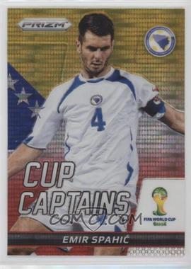 2014 Panini Prizm World Cup - Cup Captains - Yellow & Red Pulsar Prizm #9 - Emir Spahic
