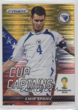 2014 Panini Prizm World Cup - Cup Captains - Yellow & Red Pulsar Prizm #9 - Emir Spahic
