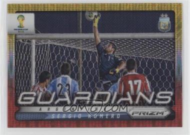 2014 Panini Prizm World Cup - Guardians - Yellow & Red Pulsar Prizm #2 - Sergio Romero