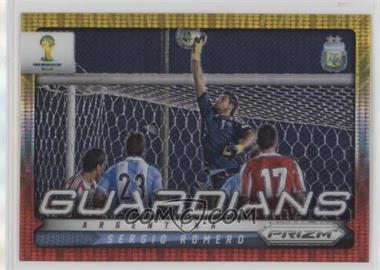 2014 Panini Prizm World Cup - Guardians - Yellow & Red Pulsar Prizm #2 - Sergio Romero