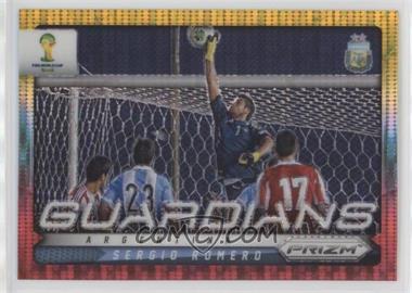 2014 Panini Prizm World Cup - Guardians - Yellow & Red Pulsar Prizm #2 - Sergio Romero