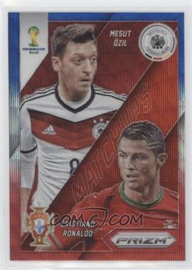 2014 Panini Prizm World Cup - Matchups - Blue & Red Wave Prizm #15 - Cristiano Ronaldo vs Mesut Ozil