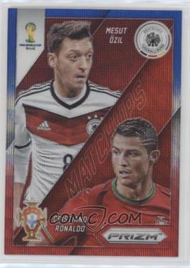 2014 Panini Prizm World Cup - Matchups - Blue & Red Wave Prizm #15 - Cristiano Ronaldo vs Mesut Ozil