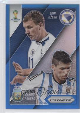 2014 Panini Prizm World Cup - Matchups - Blue Prizm #12 - Sergio Aguero vs Edin Dzeko /199