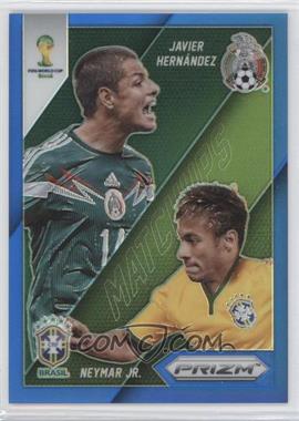 2014 Panini Prizm World Cup - Matchups - Blue Prizm #2 - Neymar Jr. vs Javier Hernandez /199