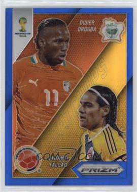 2014 Panini Prizm World Cup - Matchups - Blue Prizm #5 - Radamel Falcao vs Didier Drogba /199