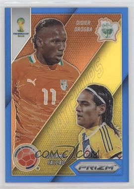 2014 Panini Prizm World Cup - Matchups - Blue Prizm #5 - Radamel Falcao vs Didier Drogba /199