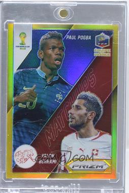 2014 Panini Prizm World Cup - Matchups - Gold Prizm #10 - Valon Behrami vs Paul Pogba /10