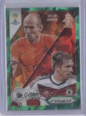 2014 Panini Prizm World Cup - Matchups - Green Crystal Prizm #21 - Philipp Lahm vs Arjen Robben /25