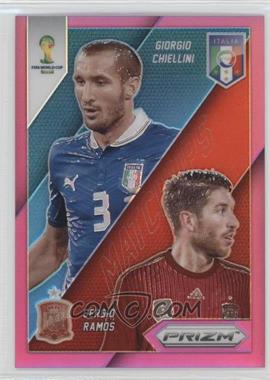 2014 Panini Prizm World Cup - Matchups - Purple Prizm #22 - Sergio Ramos vs Giorgio Chiellini /99