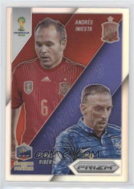 2014 Panini Prizm World Cup - Matchups - Silver Prizm #24 - Franck Ribery vs Andres Iniesta