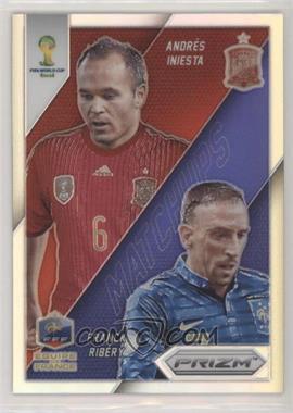 2014 Panini Prizm World Cup - Matchups - Silver Prizm #24 - Franck Ribery vs Andres Iniesta