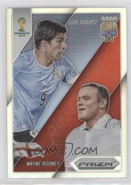 2014 Panini Prizm World Cup - Matchups - Silver Prizm #9 - Wayne Rooney vs Luis Suarez