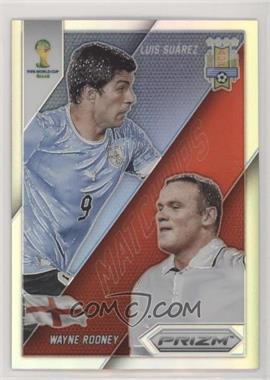 2014 Panini Prizm World Cup - Matchups - Silver Prizm #9 - Wayne Rooney vs Luis Suarez