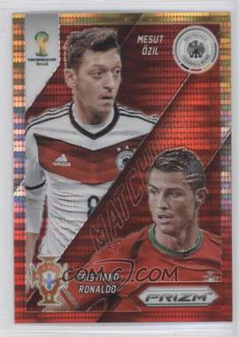 2014 Panini Prizm World Cup - Matchups - Yellow & Red Pulsar Prizm #15 - Cristiano Ronaldo vs Mesut Ozil