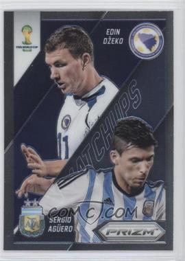 2014 Panini Prizm World Cup - Matchups #12 - Sergio Aguero vs Edin Dzeko