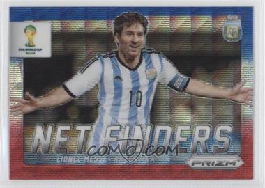 2014 Panini Prizm World Cup - Net Finders - Blue & Red Wave Prizm #2 - Lionel Messi