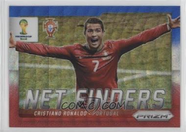 2014 Panini Prizm World Cup - Net Finders - Blue & Red Wave Prizm #20 - Cristiano Ronaldo