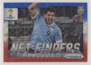 2014 Panini Prizm World Cup - Net Finders - Blue & Red Wave Prizm #24 - Luis Suarez