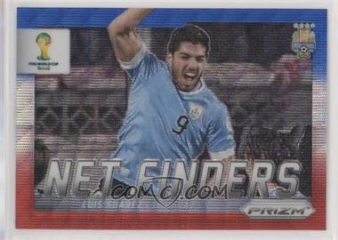 2014 Panini Prizm World Cup - Net Finders - Blue & Red Wave Prizm #24 - Luis Suarez