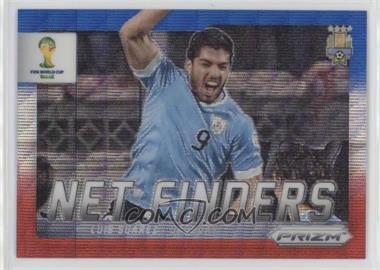 2014 Panini Prizm World Cup - Net Finders - Blue & Red Wave Prizm #24 - Luis Suarez