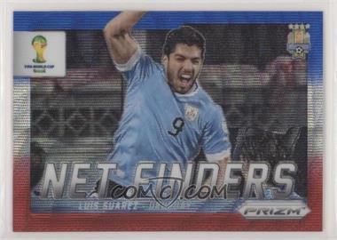 2014 Panini Prizm World Cup - Net Finders - Blue & Red Wave Prizm #24 - Luis Suarez