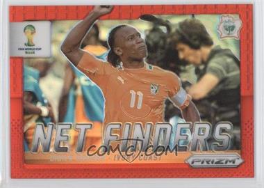 2014 Panini Prizm World Cup - Net Finders - Red Prizm #8 - Didier Drogba /149