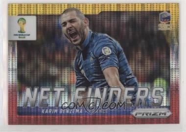 2014 Panini Prizm World Cup - Net Finders - Yellow & Red Pulsar Prizm #10 - Karim Benzema