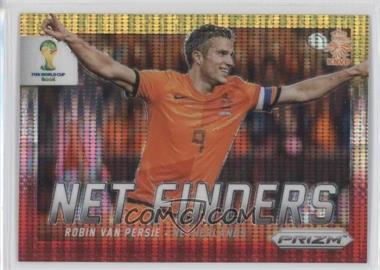 2014 Panini Prizm World Cup - Net Finders - Yellow & Red Pulsar Prizm #14 - Robin van Persie