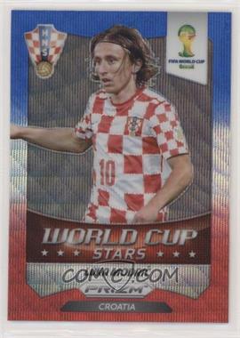 2014 Panini Prizm World Cup - Stars - Blue & Red Blue Wave Prizm #23 - Luka Modric