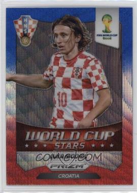 2014 Panini Prizm World Cup - Stars - Blue & Red Blue Wave Prizm #23 - Luka Modric