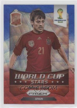 2014 Panini Prizm World Cup - Stars - Blue & Red Blue Wave Prizm #31 - David Silva