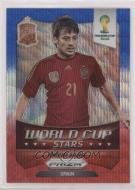 2014 Panini Prizm World Cup - Stars - Blue & Red Blue Wave Prizm #31 - David Silva