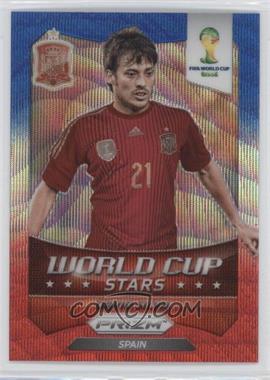 2014 Panini Prizm World Cup - Stars - Blue & Red Blue Wave Prizm #31 - David Silva