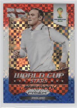 2014 Panini Prizm World Cup - Stars - Red White & Blue Power Plaid Prizm #14 - Wayne Rooney