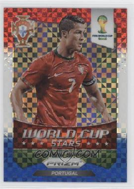 2014 Panini Prizm World Cup - Stars - Red White & Blue Power Plaid Prizm #28 - Cristiano Ronaldo